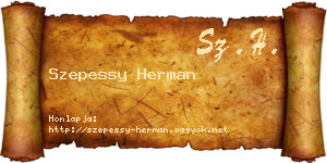 Szepessy Herman névjegykártya